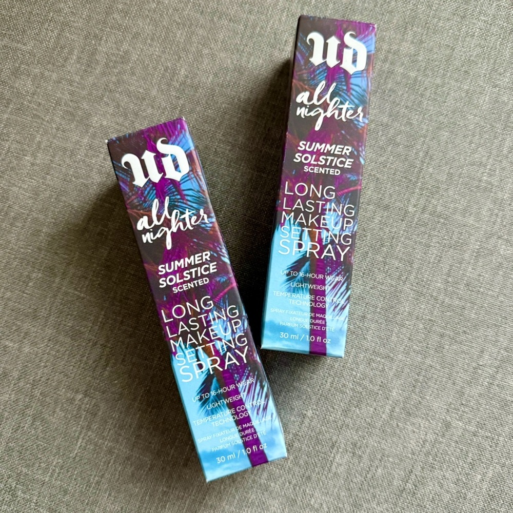 TWO Urban Decay All Nighter Summer Solstice Long Lasting Makeup Setting Spray